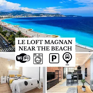 Le Loft Magnan - Ac- Pres - Wifi - Parking - Confort Et Moderne - Supermarches Et Tram Proches Apartment